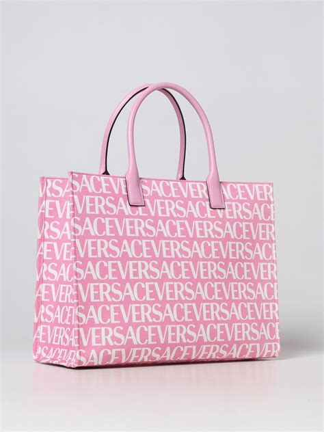 versace pink tote bag|Versace pink handbag.